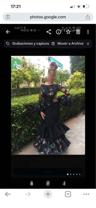 Traje de flamenca negro talla M