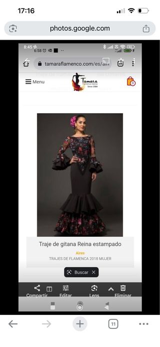 Traje de flamenca negro talla M