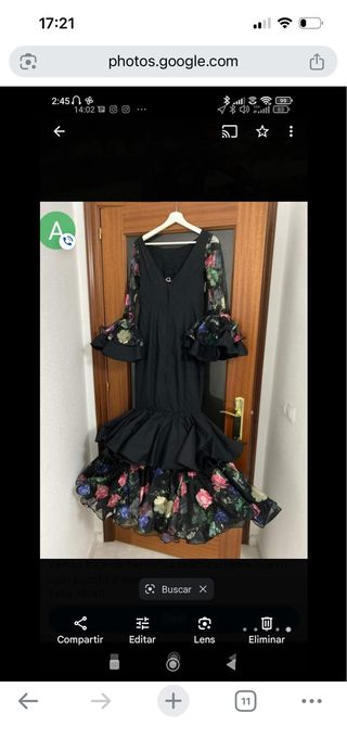 Traje de flamenca negro talla M