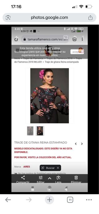 Traje de flamenca negro talla M