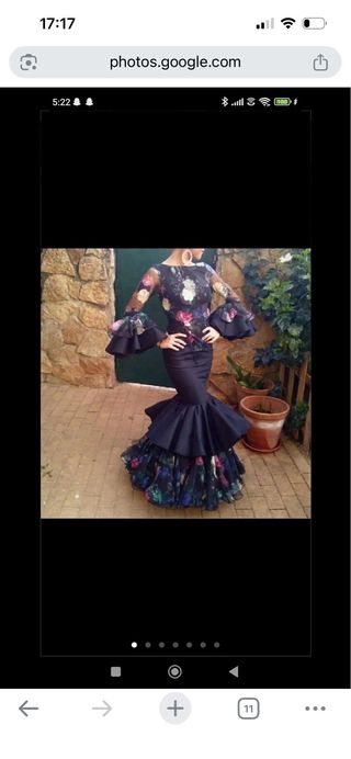 Traje de flamenca negro talla M