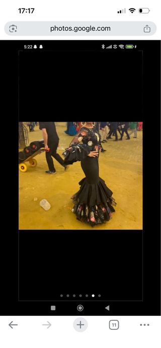 Traje de flamenca negro talla M