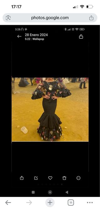 Traje de flamenca negro talla M