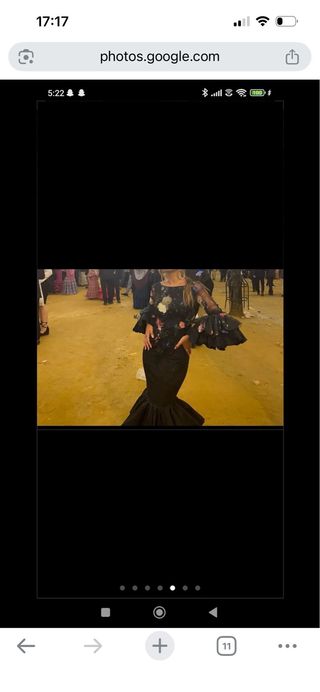 Traje de flamenca negro talla M