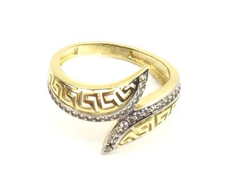 anillo oro 18k con piedra con circonita