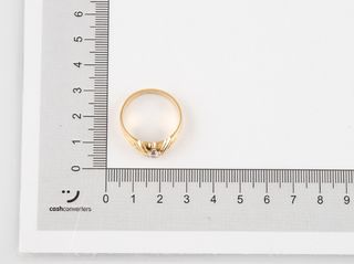 anillo oro 18k con piedra con circonita