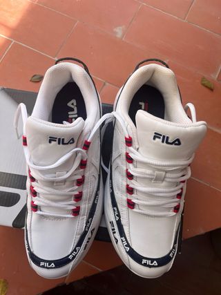 Fila D-Formation Chunky Blancas Rojo Azul