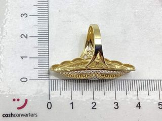 anillo oro 18k con piedra con circonita