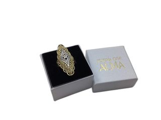 anillo oro 18k con piedra con circonita