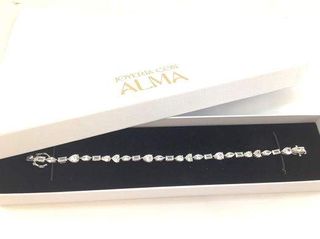 pulsera plata 925mm con piedra con circonita