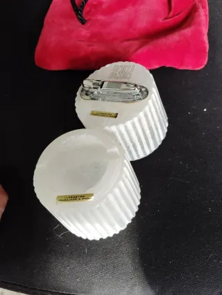 Mechero y cenicero de alabastro