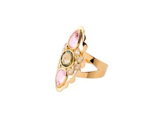 anillo oro 18k con piedra con circonita