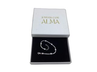 pulsera plata 925mm con piedra con circonita