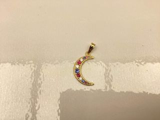 colgante oro 18k con piedra