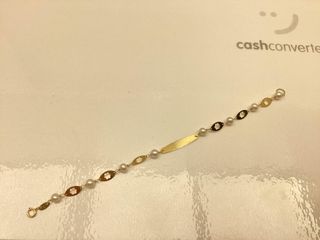 esclava oro 18k con piedra