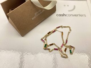 collar oro 18k con piedra 22cm