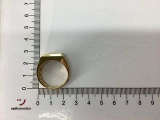 sello oro 18k con piedra