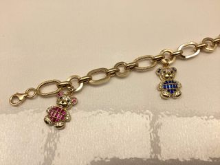 pulsera oro 18k con piedra con circonita