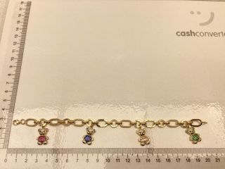 pulsera oro 18k con piedra con circonita