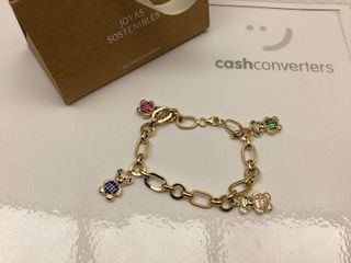 pulsera oro 18k con piedra con circonita