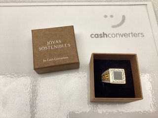 sello oro 18k con piedra