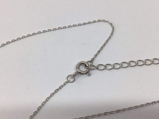 cadena plata 925mm con piedra con circonita 19 2.5cm