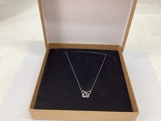 cadena plata 925mm con piedra con circonita 19 2.5cm