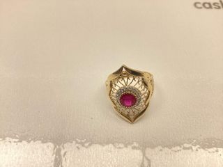 anillo oro 18k con piedra con circonita