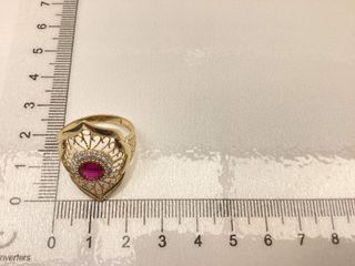 anillo oro 18k con piedra con circonita