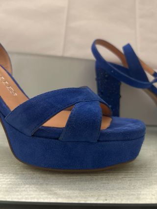 Sandalias Pedro Miralles Azul Tacon