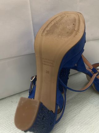 Sandalias Pedro Miralles Azul Tacon