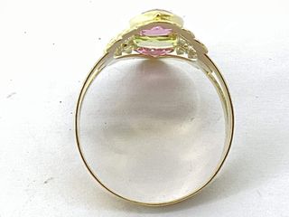 anillo oro 18k con piedra con circonita