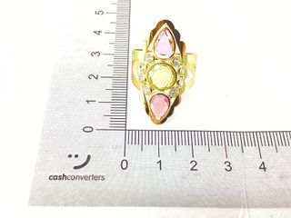 anillo oro 18k con piedra con circonita