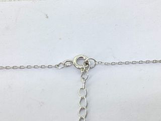 cadena plata 925mm con piedra con circonita 19 2.5cm