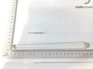 cadena plata 925mm con piedra con circonita 19 2.5cm