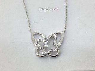 cadena plata 925mm con piedra con circonita 19 2.5cm