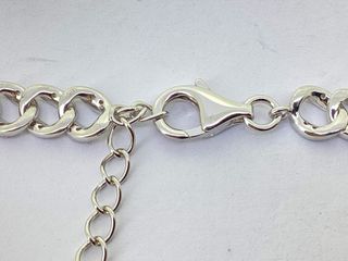 cadena plata 925mm con piedra con circonita 19.5cm