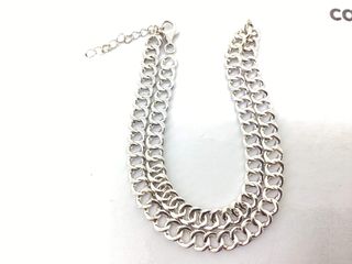 cadena plata 925mm con piedra con circonita 19.5cm