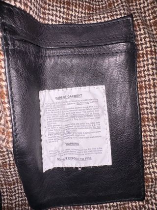 Giacca pelle Blauer USA uomo vintage nera L