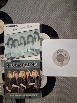 Lote 7 discos vinilo heavy rock singles 7" 45 rpm
