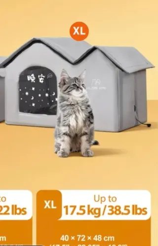 Casa para gatos calefactable