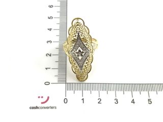 anillo oro 18k con piedra con circonita t. 19 (18,79 mm)