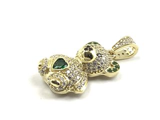 colgante oro 18k con piedra con circonita