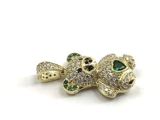 colgante oro 18k con piedra con circonita