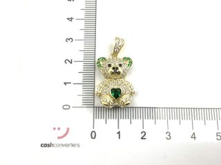 colgante oro 18k con piedra con circonita