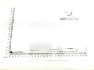 collar oro 18k con piedra con circonita 22cm