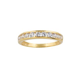 anillo oro 18k con piedra con circonita