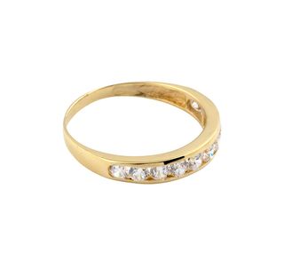 anillo oro 18k con piedra con circonita