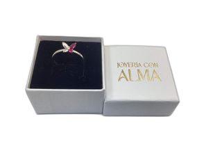 anillo plata 925mm con piedra con circonita