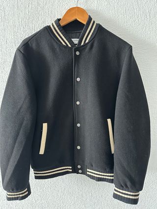 Cazadora Saint Laurent Negra y Beige